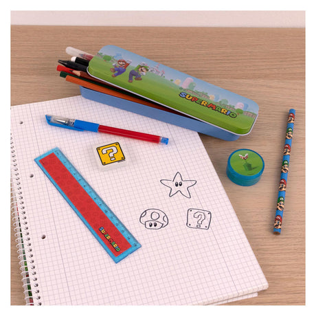 Undercover GmbH Set scolastico Undercover Super Mario - scatola da 7 pezzi con cancelleria.