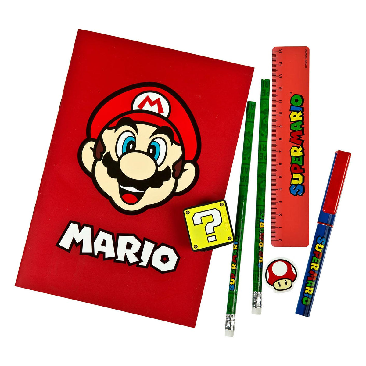 Set da scrittura Super Mario Undercover, 7 pz.