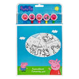 Blocco a colori sotto copertura maiale Peppa con 5 matite colorate