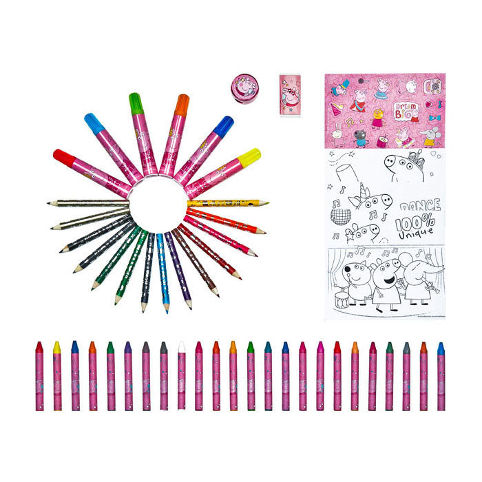 Astuccio da colorare Undercover Peppa Pig, 51 pz.