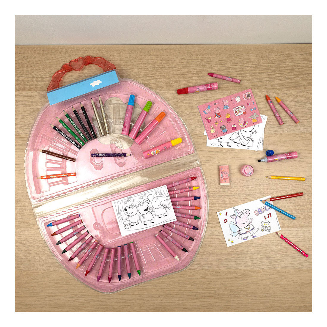 Astuccio da colorare Undercover Peppa Pig, 51 pz.