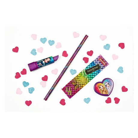 Set scrittura Undercover coppa alta arcobaleno multicolor per bambini.