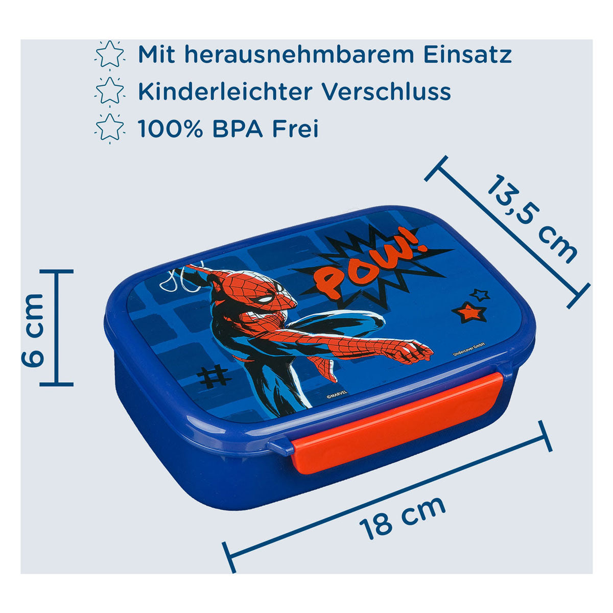 Portapranzo Undercover Spiderman blu rosso