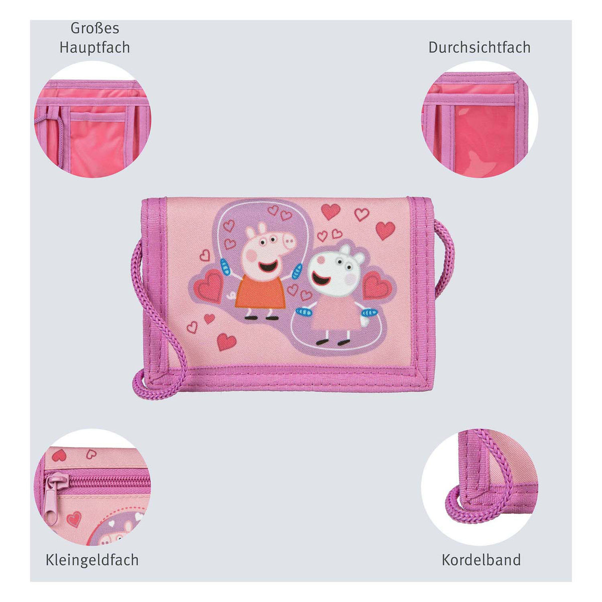 Portafoglio Peppa Pig sotto copertura