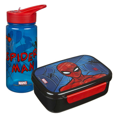 Portapranzo sotto copertura e borraccia di Spiderman