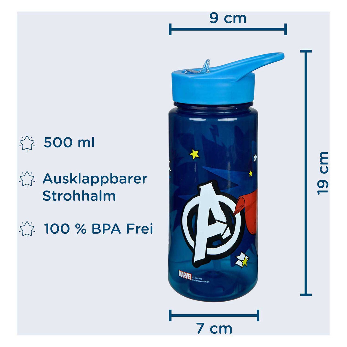 Borraccia aerodinamica Undercover Avengers, 500 ml