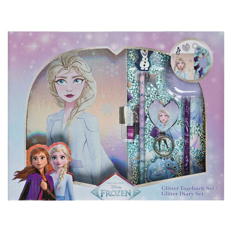 Set diario glitter sotto copertura Frozen - 6 pz.