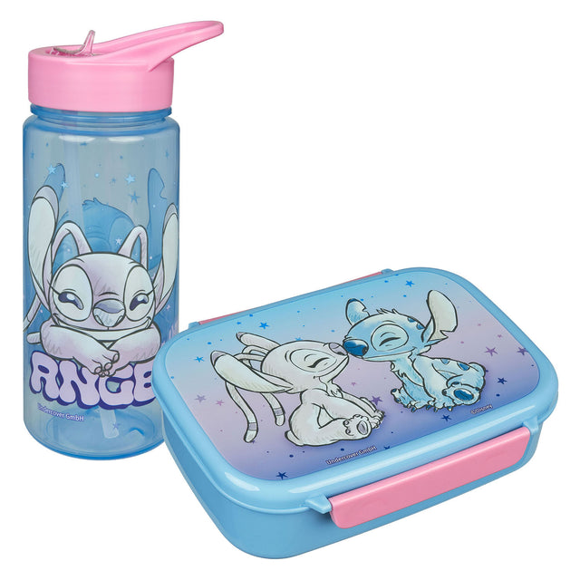 Portapranzo e bicchiere in lilo stitch sotto copertura