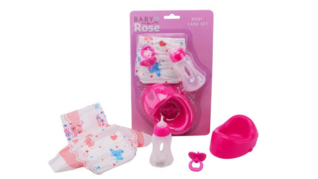 Johntoy John Toy Baby Rose Set per la cura di 4 pezzi su cartoncino