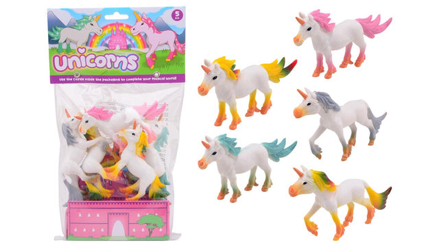 Johntoy John Toy Unicorni 5 pezzi in sacchetto 12x8 cm