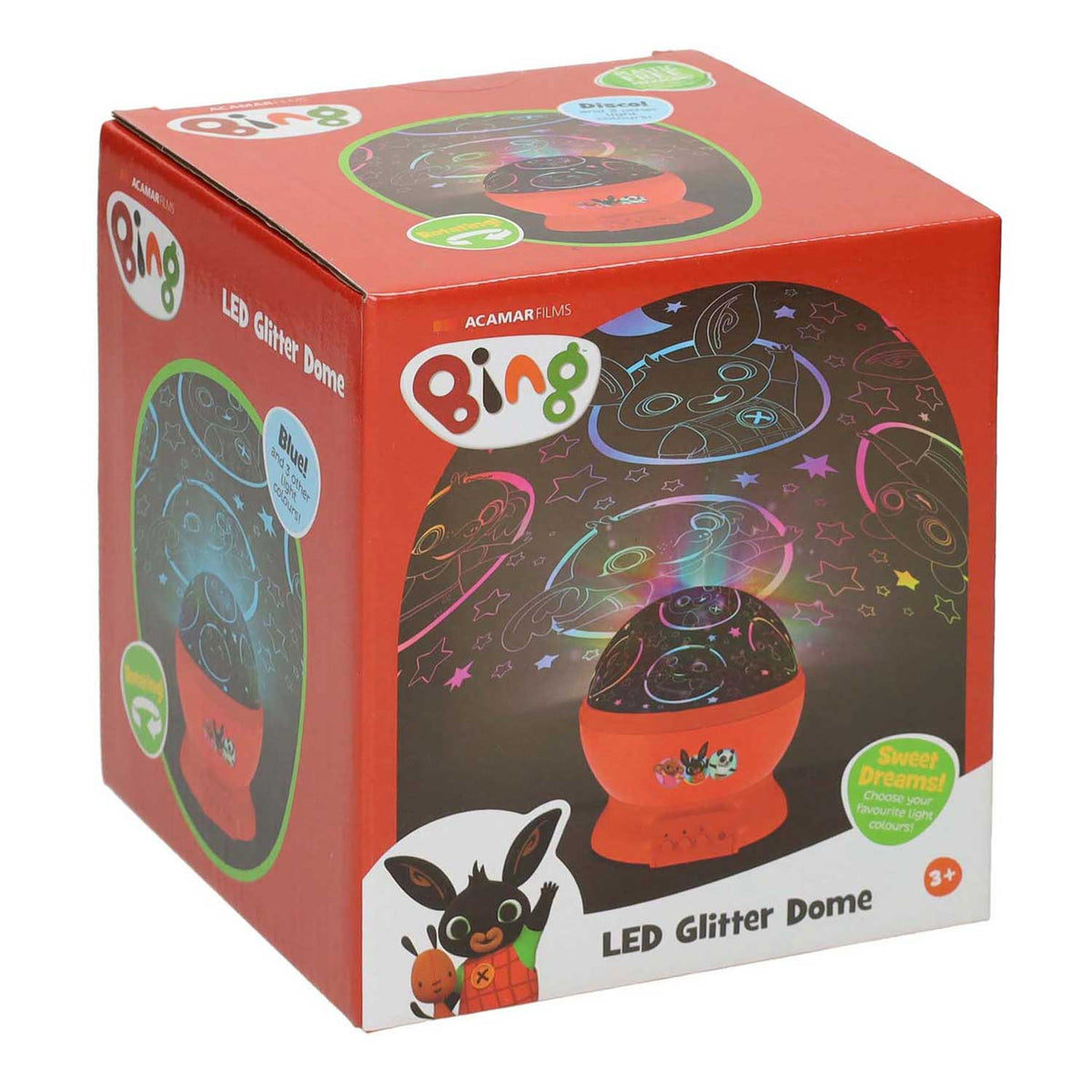 Cupola glitterata a led Bing di Toyland