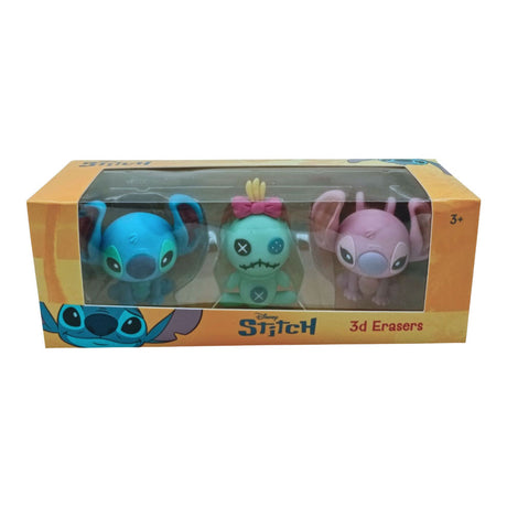 Gomme per figure 3D Disney Stitch, 3 pezzi.