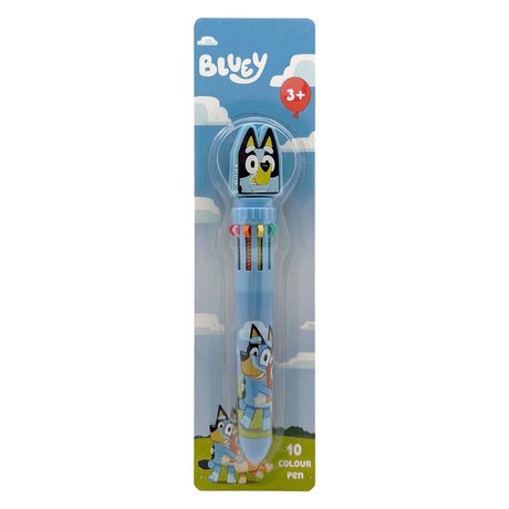 Penna Toyland a 10 colori blu con topper