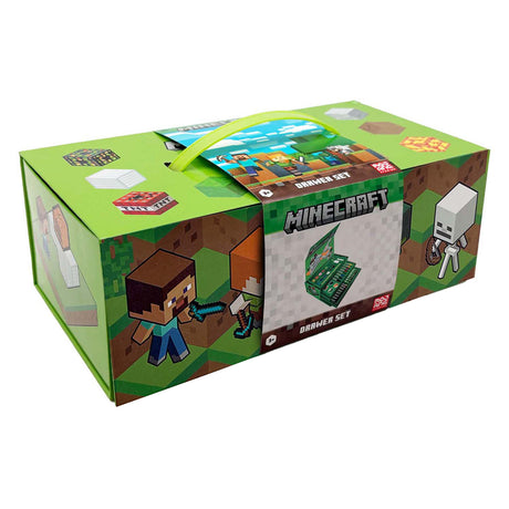 Scatola da disegno senza marchio Minecraft - matite colorate - pennarelli - vernice - creativa