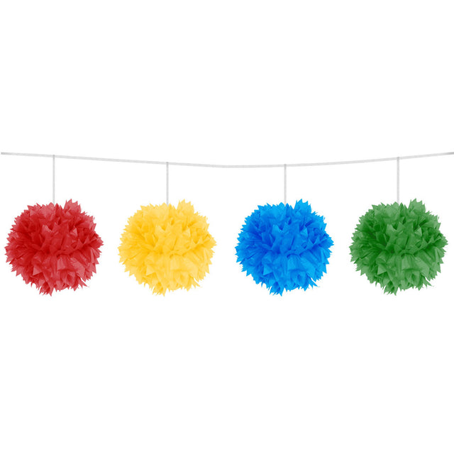 Ghirlanda di pompon colorati Folat bv