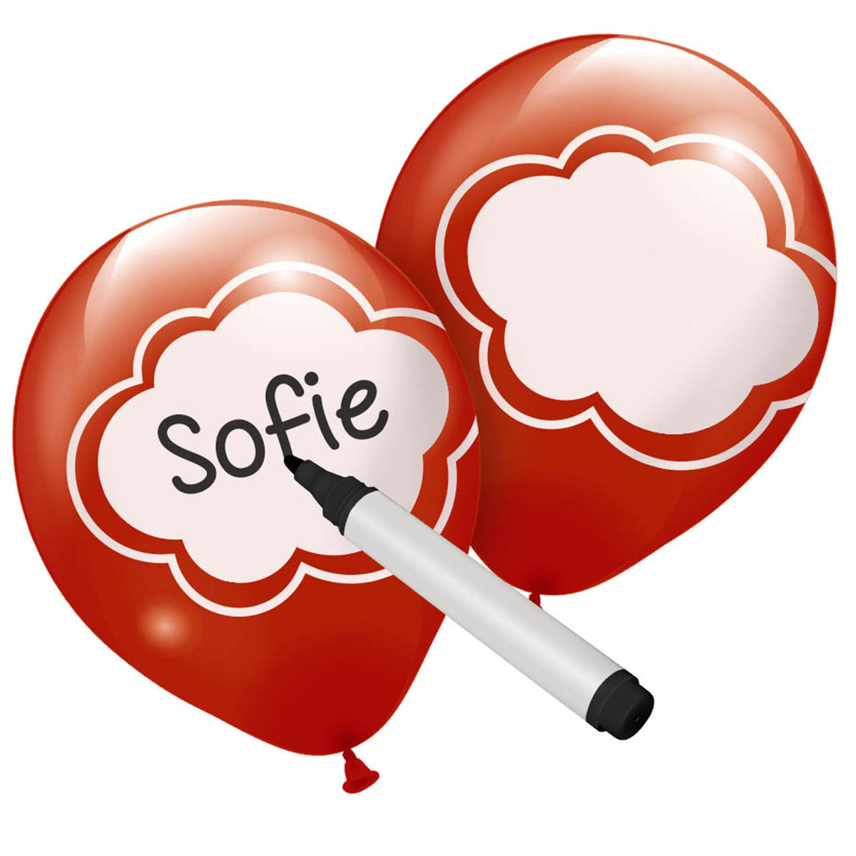 Palloncini scrivibili colorati Folat bv, 6 pz.