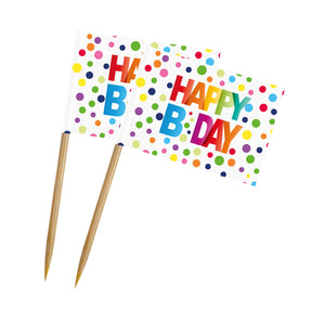 Folat bv bastoncini per feste buon compleanno, 50 pz.
