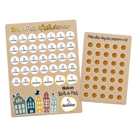 Folat bv Sinterklaas calendario per il conto alla rovescia con adesivi benvenuto a San Pietro