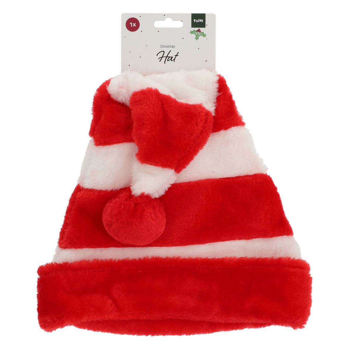 Folat bv kerstmuts zuurstok rood-wit