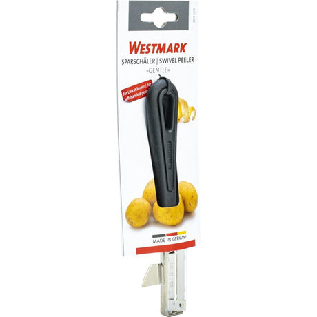 Pelapatate universale Westmark pelapatate con taglierina, per mancini, morbida, lama in acciaio inossidabile, nero, 28032270