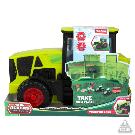 Set gioco fattoria Toi-toys 33 pezzi in valigetta trattore