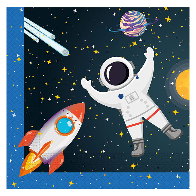 Globos Paper Naukins FSC Rocket Space, 20st.