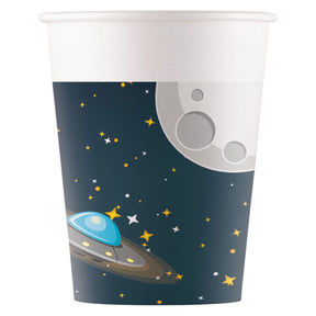 Bicchieri di carta Globos fsc rocket space, 8 pz.
