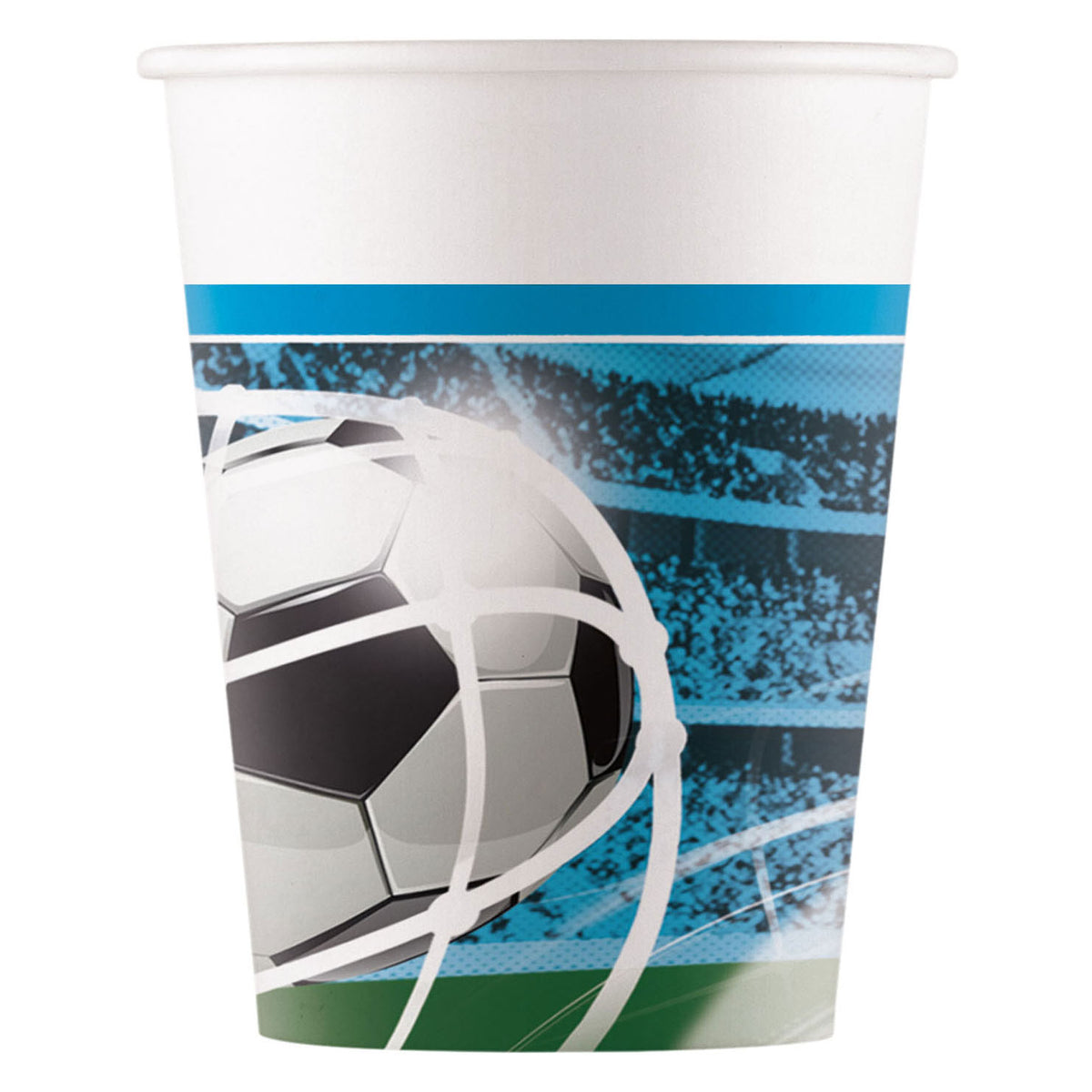 Bicchieri di carta Globos fsc tifosi di calcio, 8 pz.