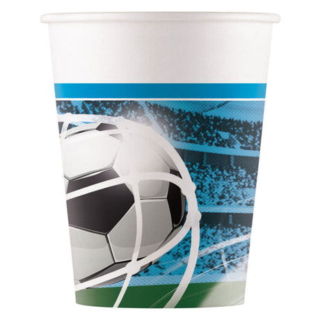 Bicchieri di carta Globos fsc tifosi di calcio, 8 pz.