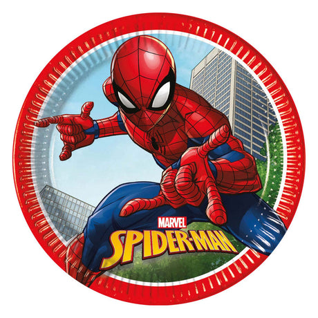 Piatti carta Globos fsc spider-man crime Fighter, 8 pz.