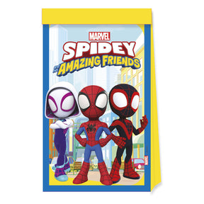 Globos sacchetti regalo in carta fsc spidey, 4 pz.