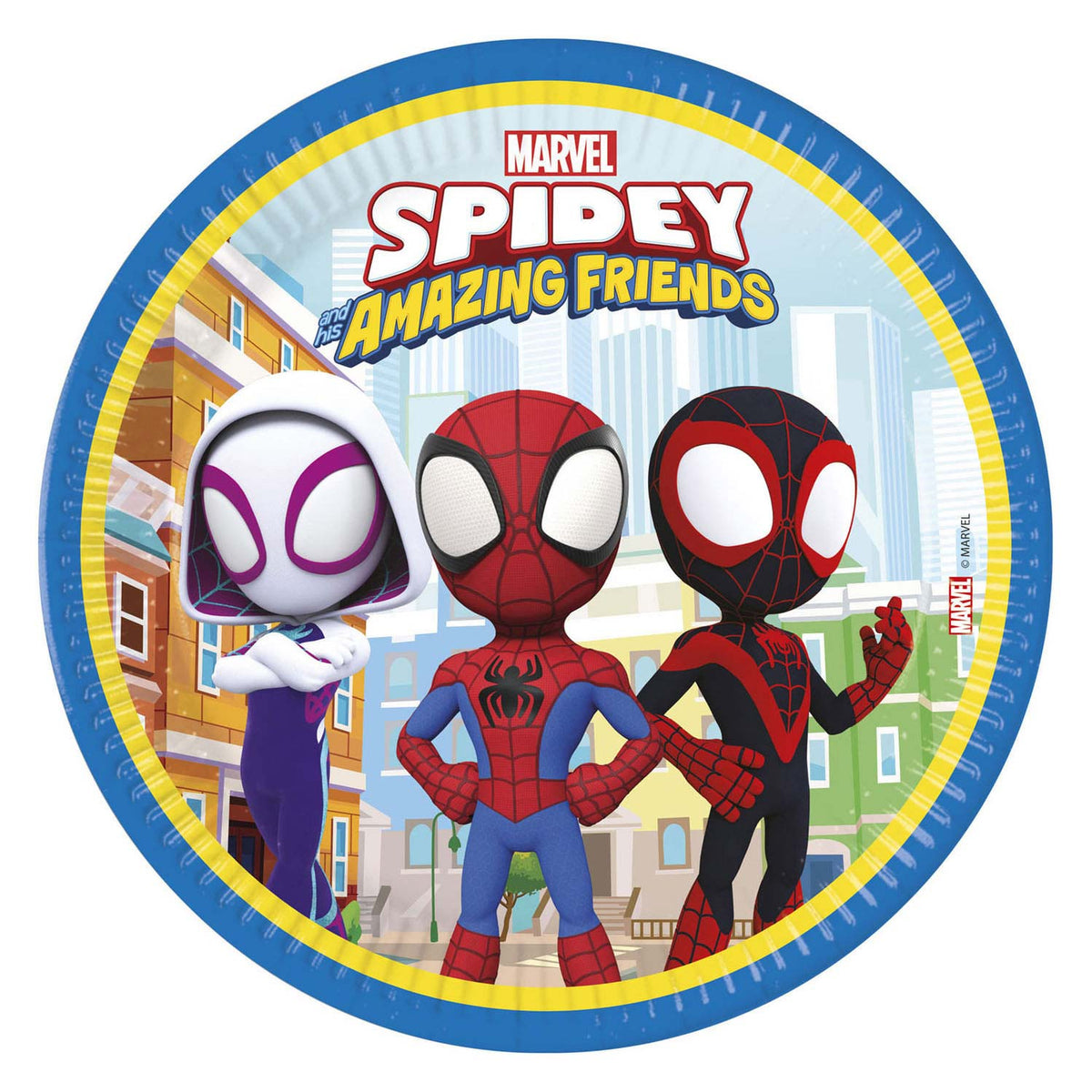 Globos piatti carta fsc spidey, 8 pz.
