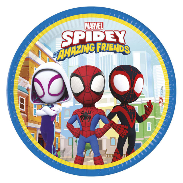 Globos piatti carta fsc spidey, 8 pz.