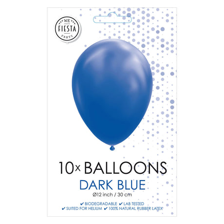 Globos Balloons Dark Blue 30 cm, 10st.
