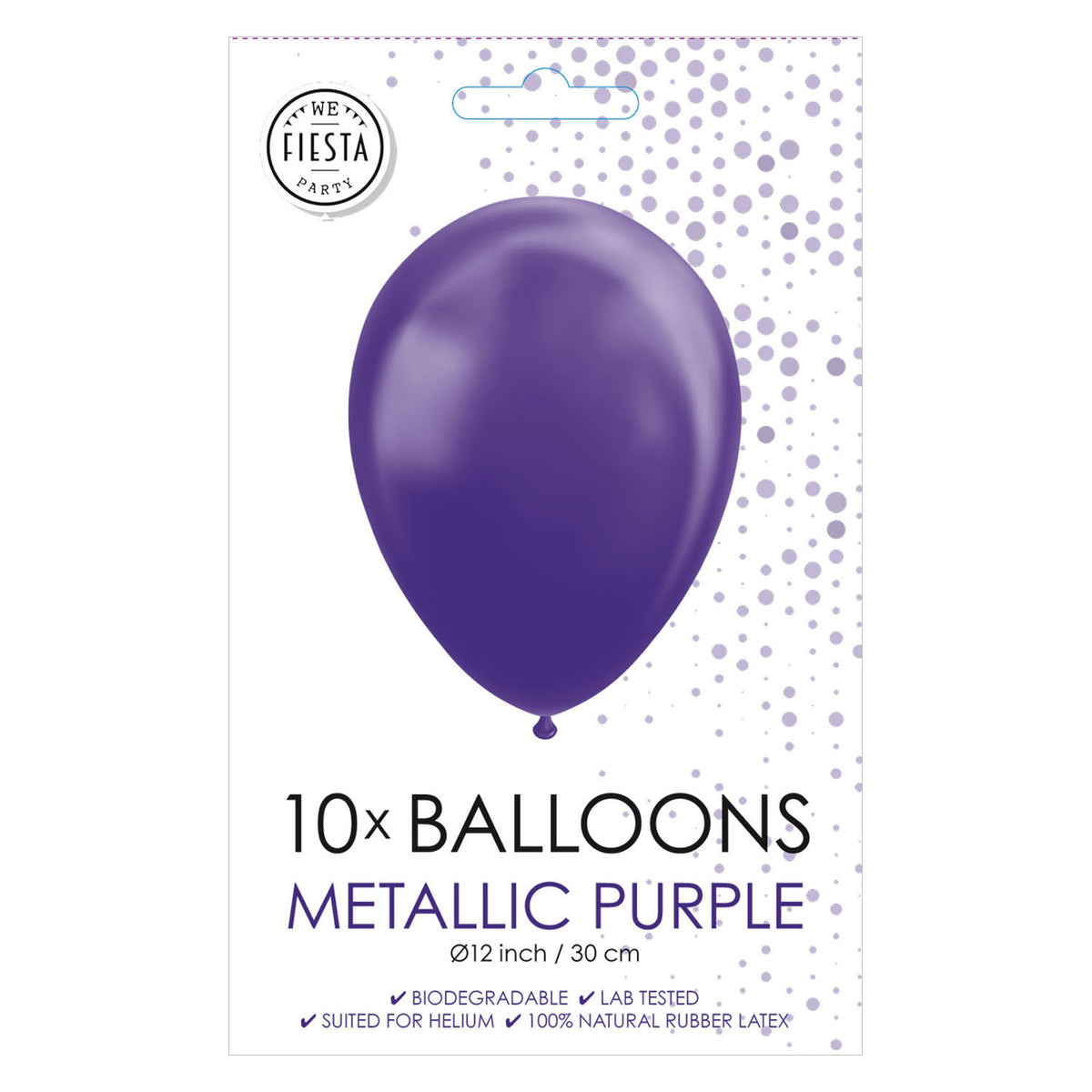 Balloon Globos Metallic Purple 30 cm, 10st.