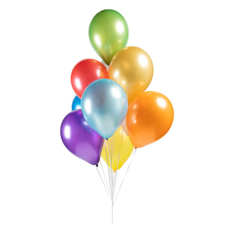 Palloncini Globos metallizzati perlati mix colori 30cm, 10pz.
