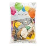 Palloncini Globos metallizzati perlati mix colori 30cm, 100pz.