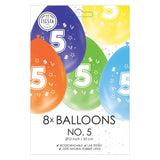 Palloncini Globos stampati fronte/retro numero 5, 8 pz.
