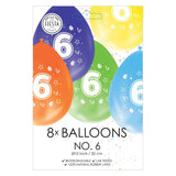Palloncini Globos stampati fronte/retro numero 6, 8 pz.