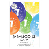 Palloncini Globos stampati fronte/retro numero 7, 8 pz.