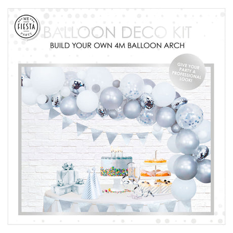 Set arco per palloncini Globos argento