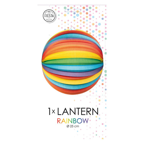 Lanterna di carta Globos rotonda arcobaleno, 25cm