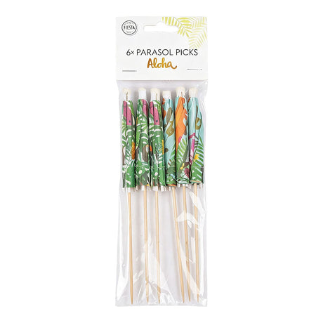 Bastoncini da cocktail parasole Globos di carta xl aloha - 18 cm