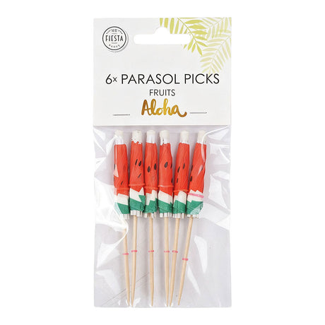 Bastoncini da cocktail per parasole Globos in carta aloha - 8 cm