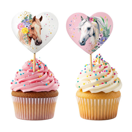 Globos bastoncini per torta cavalli - 12 pz.