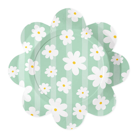 Piatti carta Globos 23cm margherite - 8 pz.
