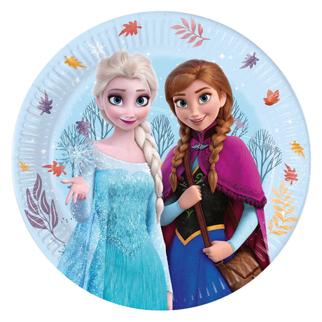 Piatti di carta Globos 23 cm Frozen Idyllic Wonder - 8 pz.