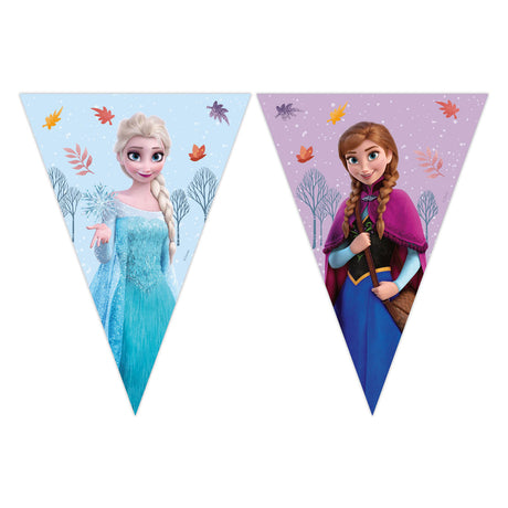 Globos linea di bandiere di carta congelata meraviglia idilliaca