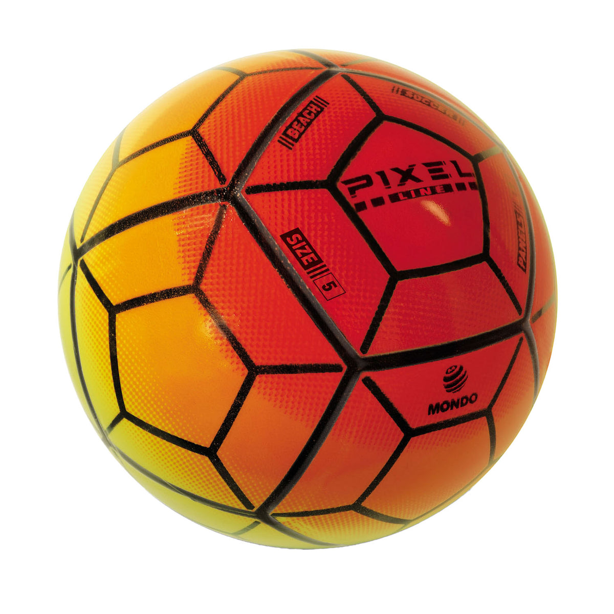 Mondo pallone da beach football pixel 23cm pallone da calcio colorato colorato.
