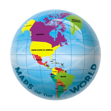 Mappamondo con decorazione Mondo, 23 cm